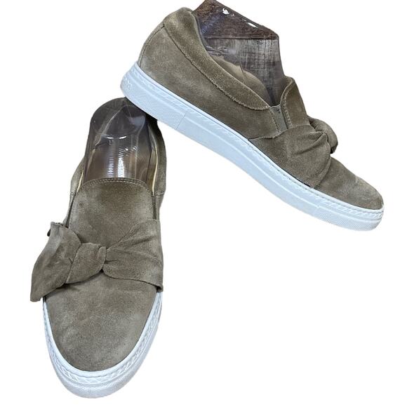 Paul Green Micky Bow Slip-On Sneaker Tan Suede Size 6.5 US 9 9.5 - Picture 1 of 12